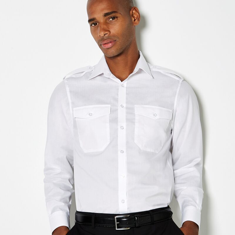 Kustom Kit Long Sleeve Tailored Pilot Shirt Thumbnail