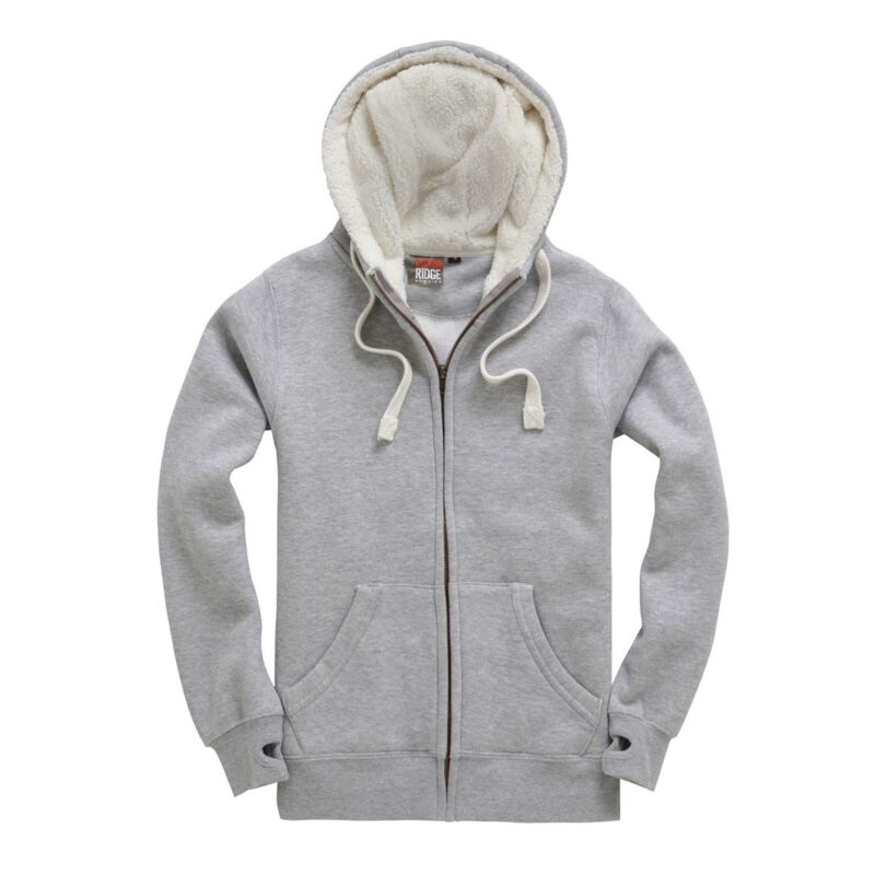 Cotton Ridge Sherpa Fleece Peach Finished Zip Hoodie Thumbnail