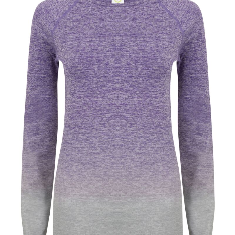 Women's seamless fade out long sleeve top Thumbnail