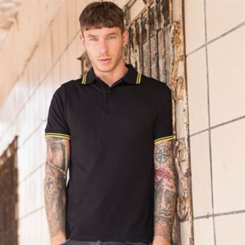 AWDis Stretch Tipped Piqué Polo Shirt Thumbnail